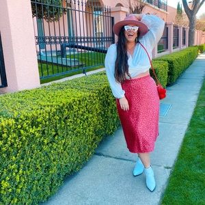 ELOQUII White Striped Long Sleeve Crop Top